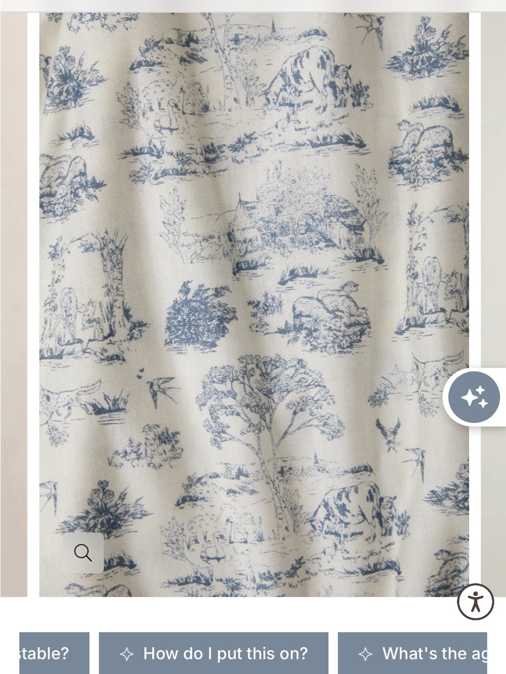 Solly baby Bleu Toile crib sheet NWT